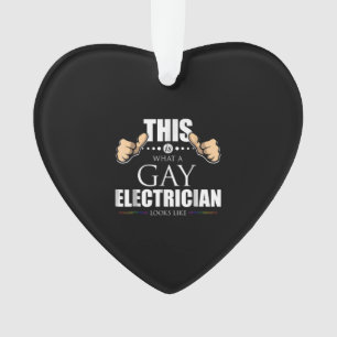 So sieht ein homosexueller Elektriker aus wie LGBT Ornament