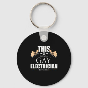 So sieht ein homosexueller Elektriker aus wie LGBT Schlüsselanhänger