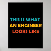 So sieht ein Ingenieur aus Poster (Vorne)