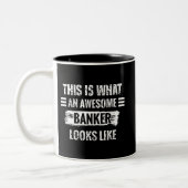 So sieht ein Phantastischer Banker aus Zweifarbige Tasse (Links)