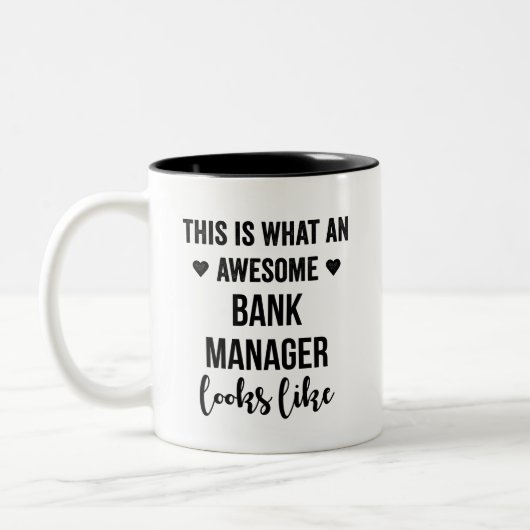 So sieht ein Phantastischer Bankmanager aus Zweifarbige Tasse (Links)