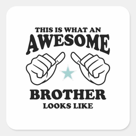 So sieht ein Phantastischer Bruder aus Quadratischer Aufkleber (Vorderseite)