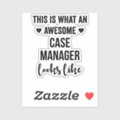 So sieht ein Phantastischer Case Manager aus Aufkleber (Blatt)