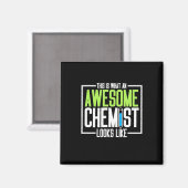 So sieht ein Phantastischer Chemist aus Magnet (Vorderseite/Rückseite)