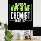 So sieht ein Phantastischer Chemist aus Poster (Heimbüro)