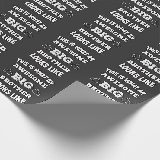 So sieht ein phantastischer großer Bruder aus Geschenkpapier (Ecke)