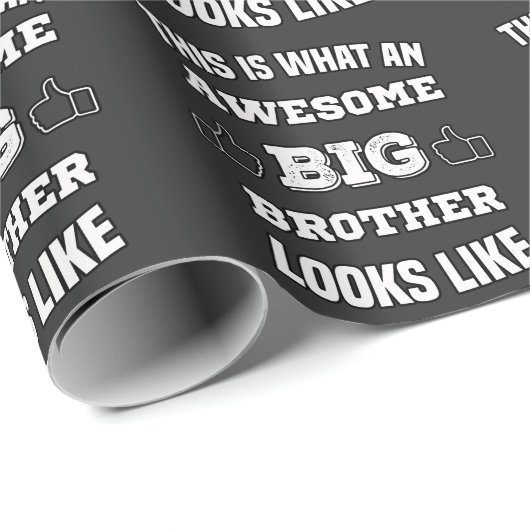 So sieht ein phantastischer großer Bruder aus Geschenkpapier (Rolleneckpunkt)