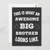 So sieht ein phantastischer großer Bruder aus Postkarte (Vorne/Hinten)