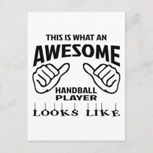 So sieht ein phantastischer Handballspieler aus Postkarte