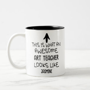 So sieht ein phantastischer Kunstlehrer aus Zweifarbige Tasse