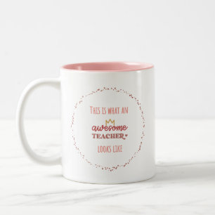 So sieht ein phantastischer Lehrer aus Zweifarbige Tasse