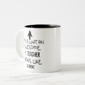 So sieht ein phantastischer Lehrer aus Zweifarbige Tasse (Vorderseite Links)