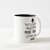 So sieht ein phantastischer Musiklehrer aus Zweifarbige Tasse (VorderseiteRechts)