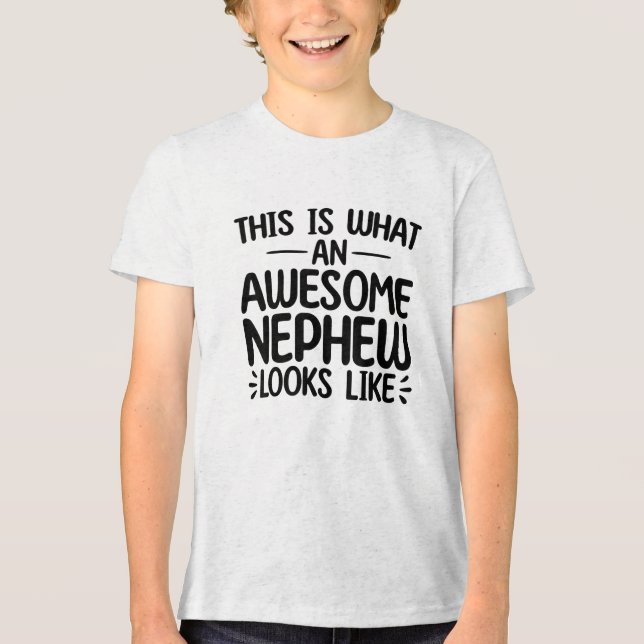 So sieht ein Phantastischer Nephew aus Tri-Blend Shirt (Vorderseite)