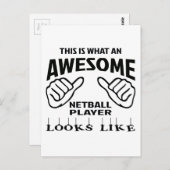 So sieht ein phantastischer Netball-Spieler aus Postkarte (Vorne/Hinten)