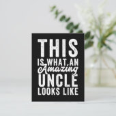 So sieht ein Phantastischer Onkel aus Save The Date (Stehend Vorderseite)
