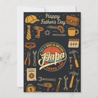 So sieht ein Phantastischer Papa aus wie ein Vater Einladung