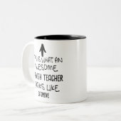 So sieht ein phantastischer Spanischlehrer aus Zweifarbige Tasse (Vorderseite Links)