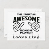 So sieht ein phantastischer Trombone-Player aus Postkarte (Vorne/Hinten)
