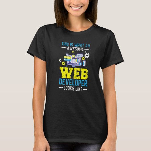 So sieht ein Phantastischer Webentwickler aus T-Shirt (Vorderseite)