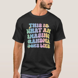So sieht ein Phantastisches GrandMa aus wie Groovy T-Shirt