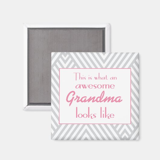 So sieht ein Phantastisches Oma aus Magnet (Vorderseite/Rückseite)