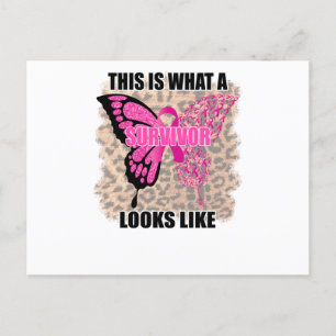 So sieht ein Überlebender aus wie Brustkrebs Einladungspostkarte