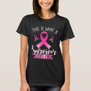 So sieht ein Überlebender aus wie rosa Brust T-Shirt
