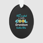 So sieht ein wirklich Cooler Enkel aus Ornament (Vorderseite)