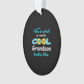 So sieht ein wirklich Cooler Enkel aus Ornament (Vorderseite)