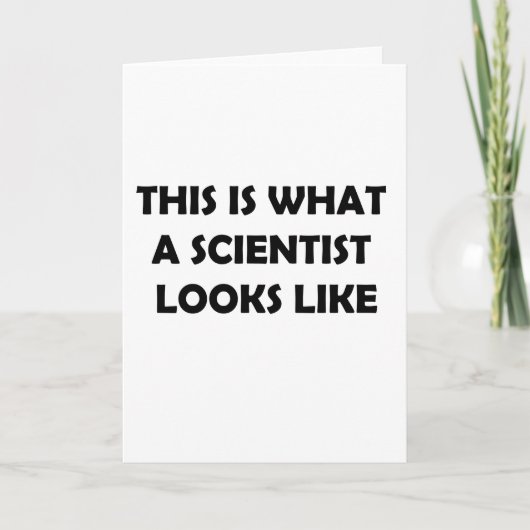 So sieht ein Wissenschaftler aus Karte (Vorderseite)