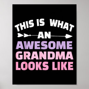So sieht eine großartige Oma aus Oma Poster