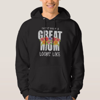 So sieht eine große Mama aus wie Blumenmütter Hoodie