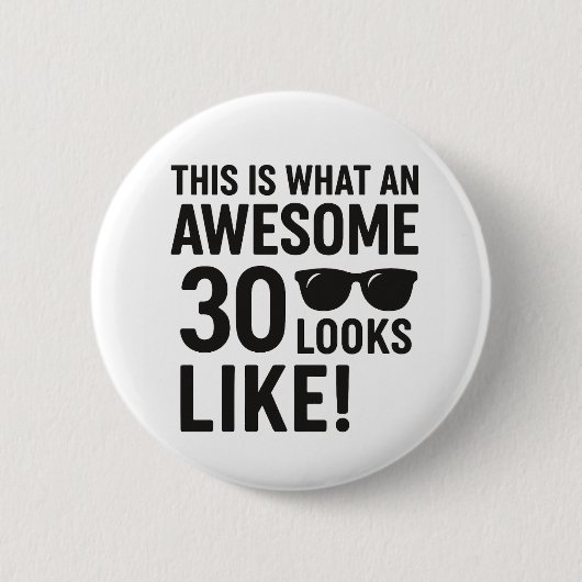 So sieht eine Phantastische 30 aus Button (Vorderseite)