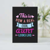 So sieht eine wirklich Coole Tante aus RSVP Karte (Stehend Vorderseite)