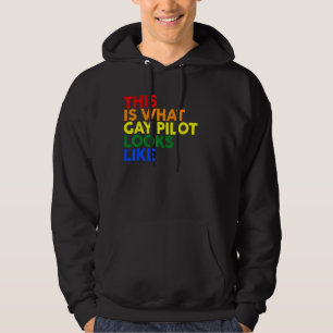 So sieht Gay Pilot aus wie LGBT-Corlor-Regen Hoodie