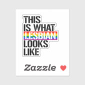 So sieht Lesbian aus Aufkleber (Blatt)
