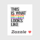 So sieht LGBTQ aus Aufkleber (Blatt)