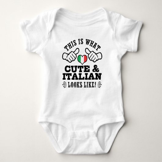 So sieht Niedlich und italienisch aus Baby Strampler (Vorderseite)