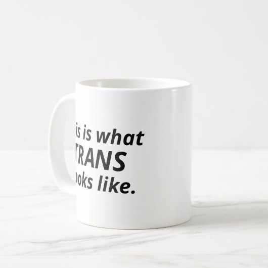 So sieht Trans aus Kaffeetasse (Vorderseite Links)