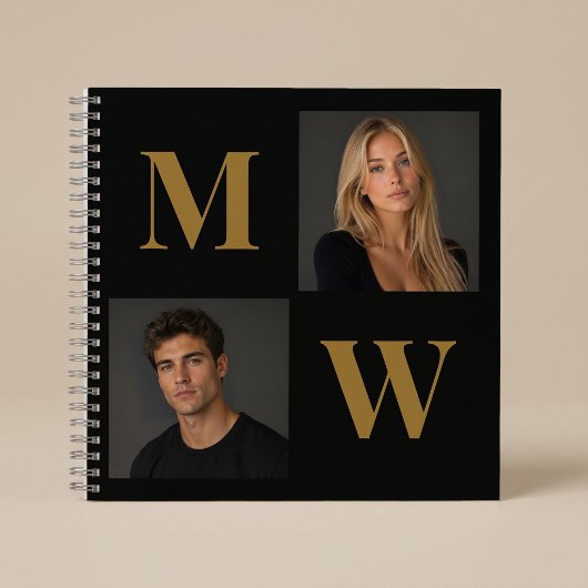 So sind wir Benutzerdefiniertes Paar-Foto-Monogram Notizblock
