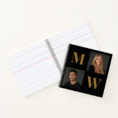 So sind wir Benutzerdefiniertes Paar-Foto-Monogram Notizblock (Innenseite)