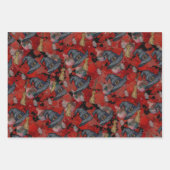 So skurril! Halloween Skulls Spiders Gothic Geschenkpapier Set (Vorderseite 2)