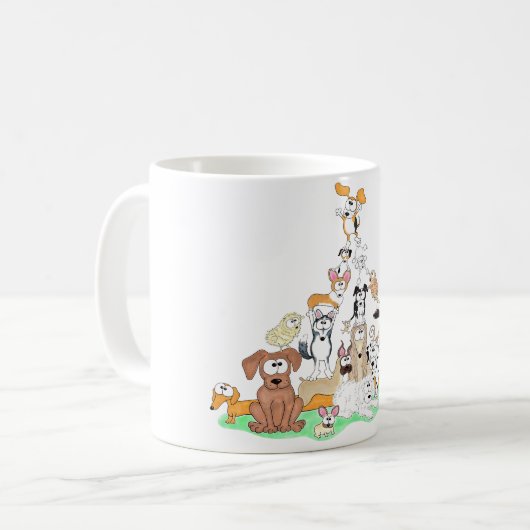 So So Long Dachshund and the Top Dog Beagle Kaffeetasse (Vorderseite Links)