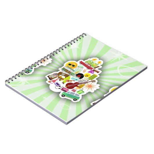 So Spaß Retro Collage auch Notizblock (Linke Seite)