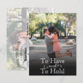 So speichern Sie das Datum, um moderne Texthochzei Ankündigungspostkarte