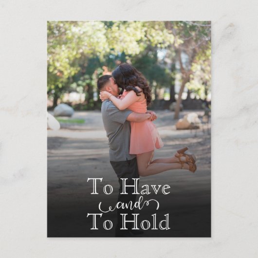 So speichern Sie das Datum, um moderne Texthochzei Ankündigungspostkarte (Vorderseite)