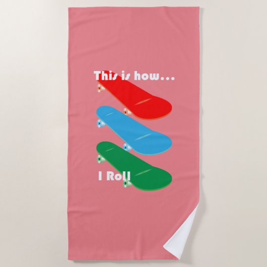 So spiele ich Design - Strandhandtuch (Vorderseite)