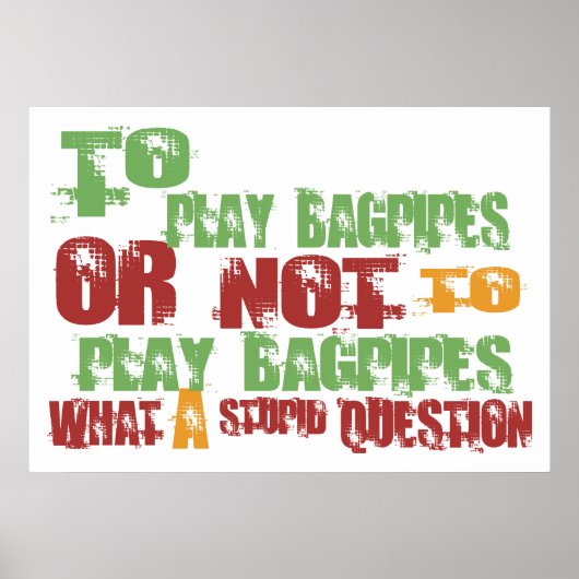 So spielen Bagpipe Poster (Vorne)