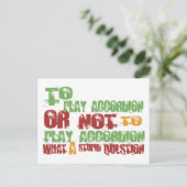 So spielen Sie Accordion Postkarte (Stehend Vorderseite)